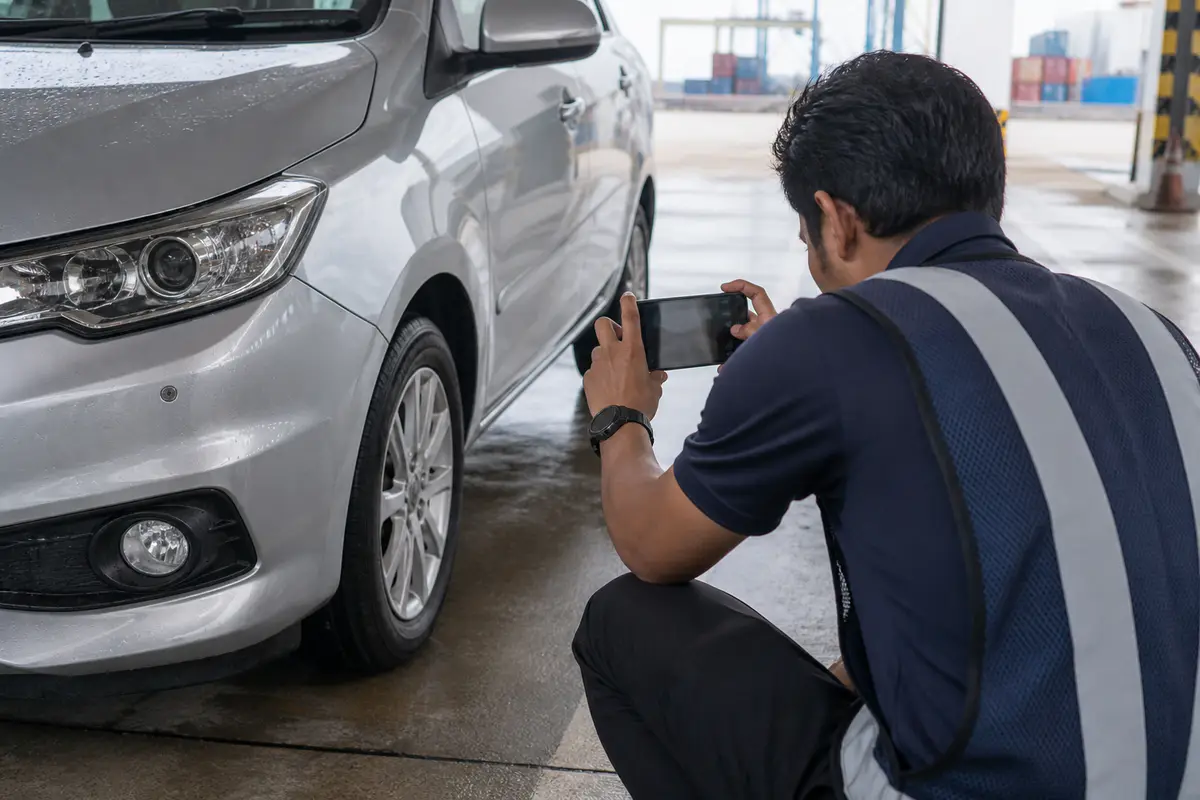Butiran keadaan kenderaan direkod sebelum penghantaran